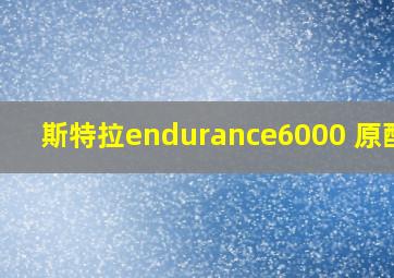 斯特拉endurance6000 原配置